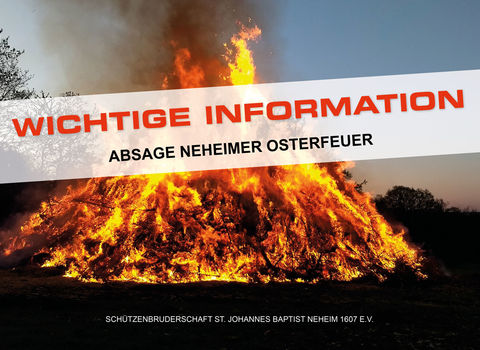 Absage Osterfeuer