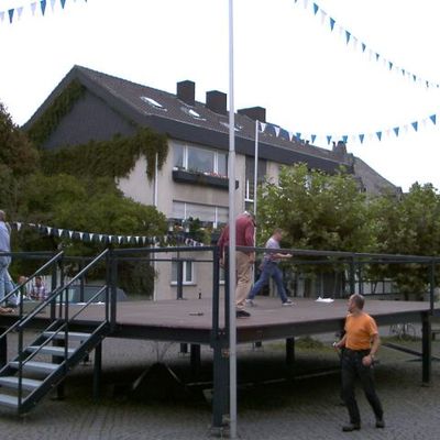 Tribünenaufbau