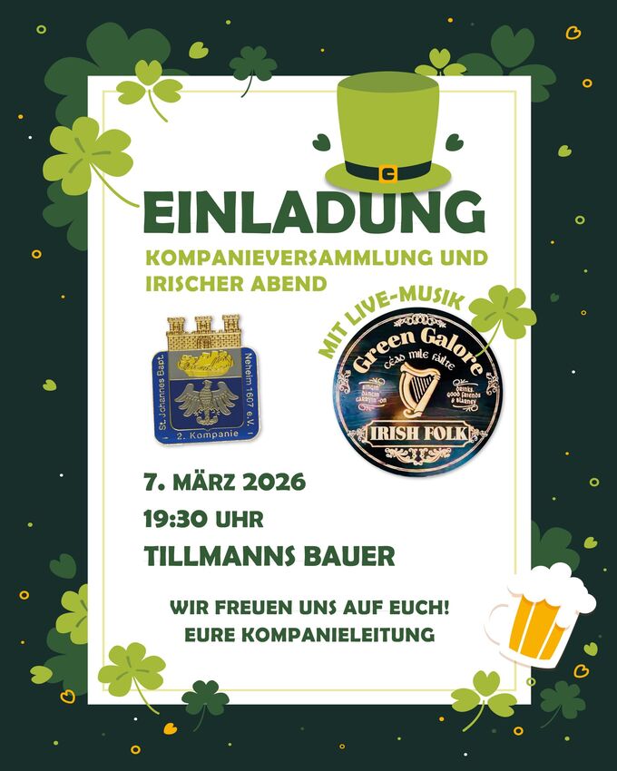 Einladung – Versammlung 2.Kompanie