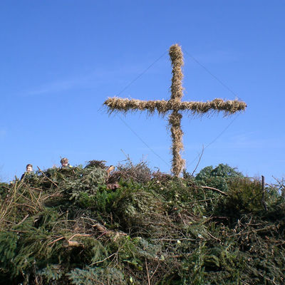 Osterfeuer Aufbau